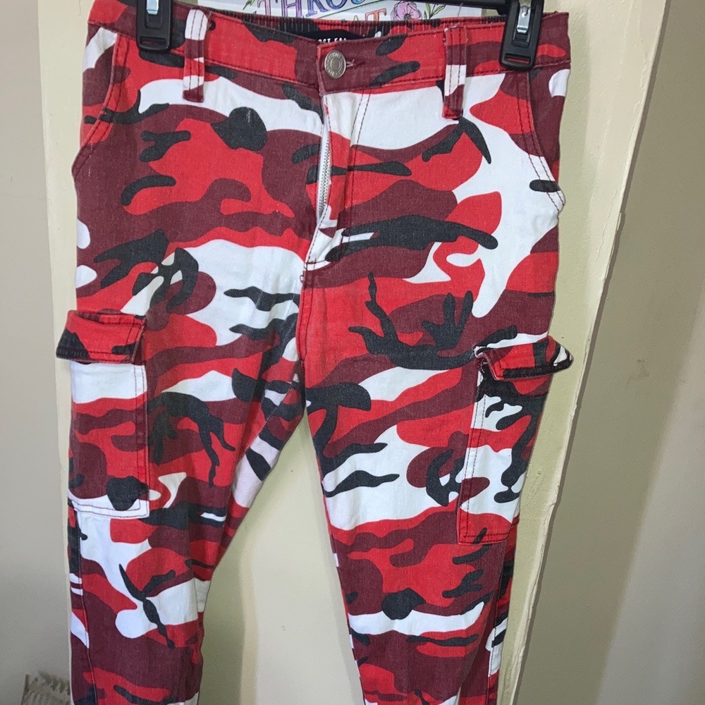 Almost Famous Red Camo Pants